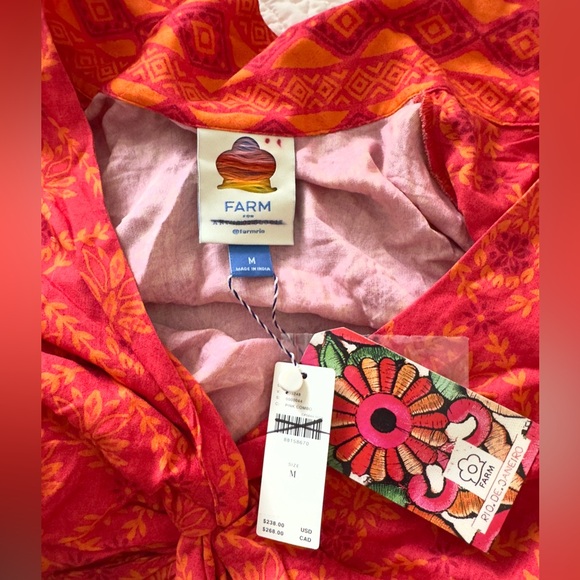 Farm Rio Long-Sleeve V-Neck Midi Dress - Picture 6 of 6